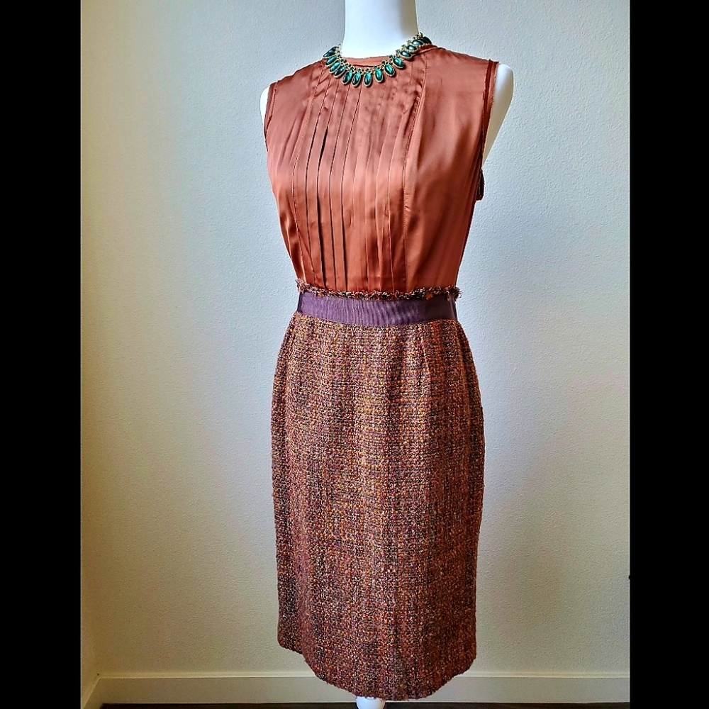 🔥Bronze Tweed Sheath dress